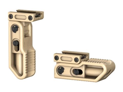 Tactical LWRC Vertical Folding Grip FDE 3D Model
