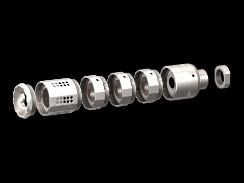 Strike Pistol Linear Compensator 3D Model