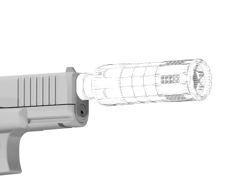Strike Pistol Linear Compensator 3D Model