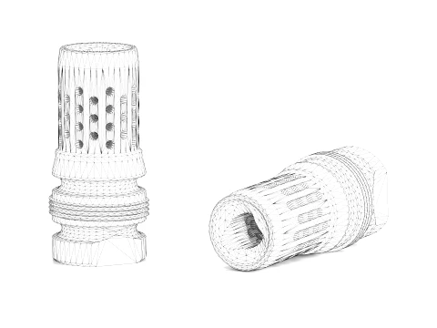 Xeno Omni Muzzle Brake 3D Model