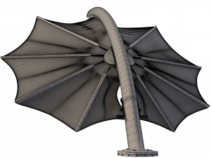 Luxury Icarus Parasol 3D Model