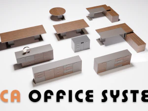Executive Inca Office System 3D Model