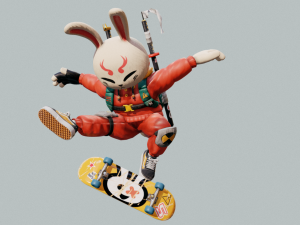 Silent Ash Character 3D Model