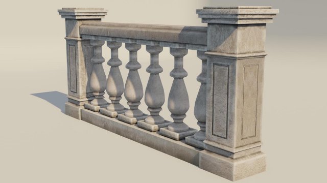 Balustrade 3D-Modell .c4d .max .obj .3ds .fbx .stl .blend 