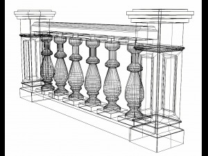 Balustrade 3D-Modell