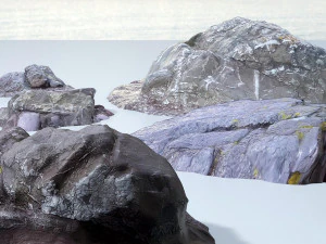 Beach Rocks - 9 Pack 3D Model