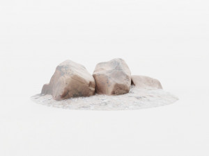 5 Rocks - Photoscanned Beach Rock Models Model 3D