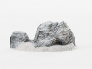 5 Rocks - Photoscanned Beach Rock Models Model 3D
