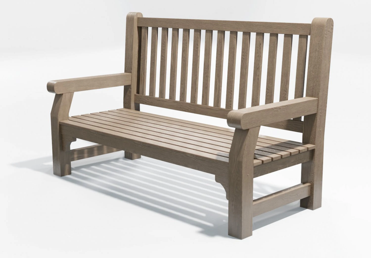 Park Bench 3D Model .c4d .max .obj .3ds .fbx .stl .blend 
