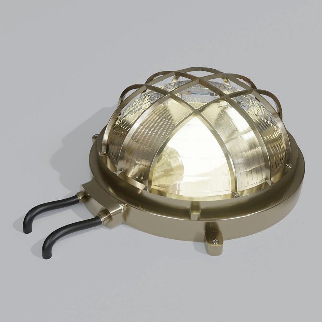 Bulkhead Light Round 3D 모델 .c4d .max .obj .3ds .fbx .stl .blend 