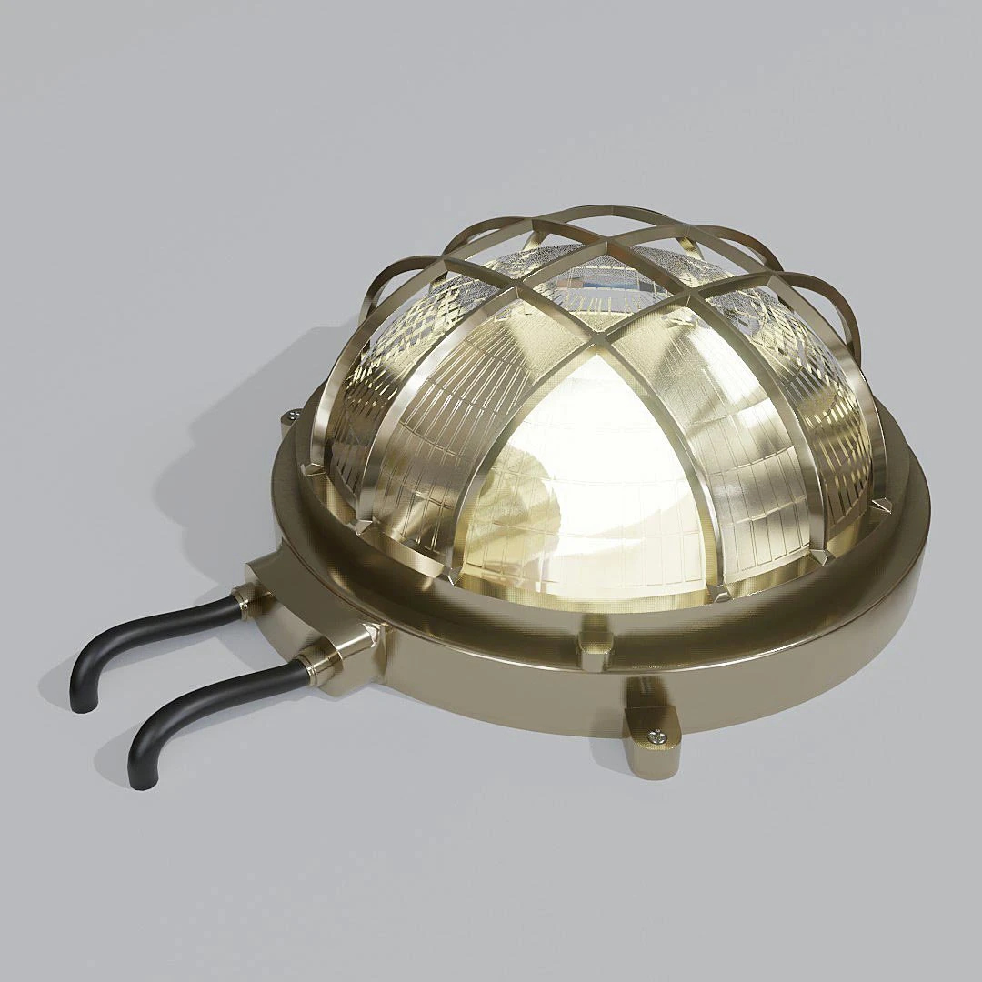 Bulkhead Light Round 3D Model .c4d .max .obj .3ds .fbx .stl .blend 