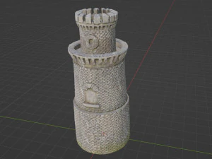 Castle Tower 3D Model