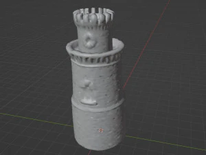 Castle Tower 3D Model