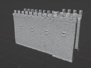 Castle Wall - Game Asset Model 3D