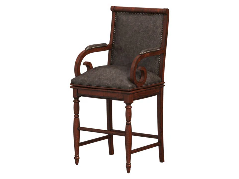 Braxton Bar Stool 3D Model