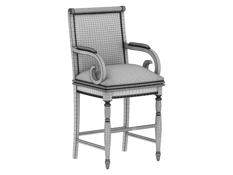 Braxton Bar Stool 3D Model
