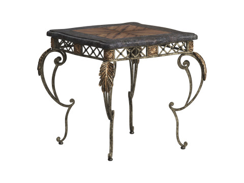 Sanchez End Table with Decorative Metal Base 3Dモデル