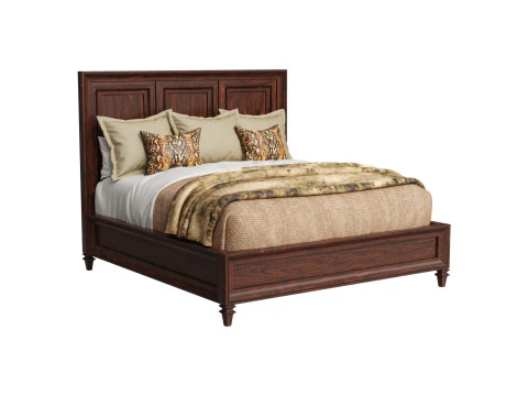 Lit &agrave; panneaux en bois Walnut Creek Modèle 3D