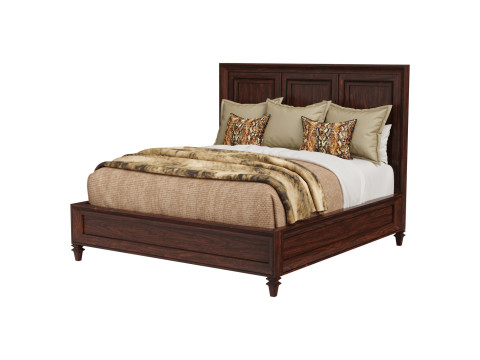 Walnut Creek Wood Panel Bed 3D Model