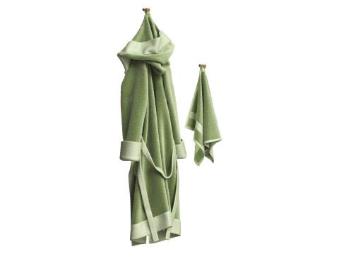 Bathrobe and Towel 3D Model