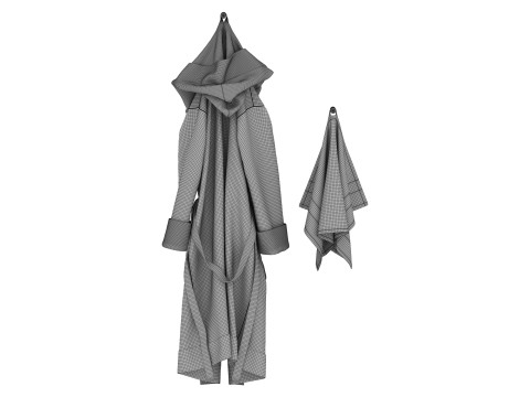 Bathrobe and Towel 3D Model