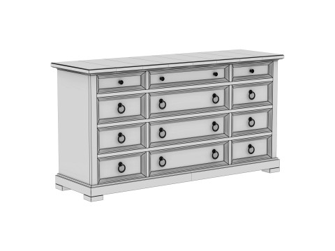 Sereno Triple Dresser 3D Model