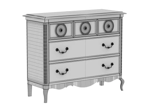 Arrondissement R&ecirc;verie Panneau Bedond Media Chest Modèle 3D