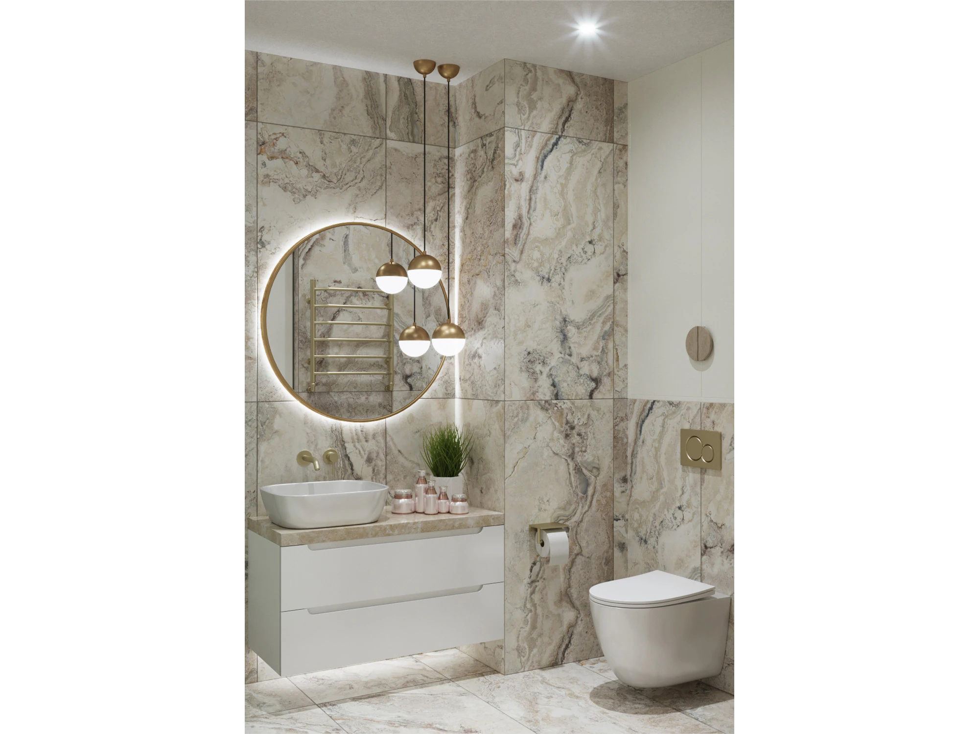 Finished Shower Room Scene 3D Model .c4d .max .obj .3ds .fbx .stl .blend 