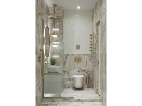 Finished Shower Room Scene 3D Model