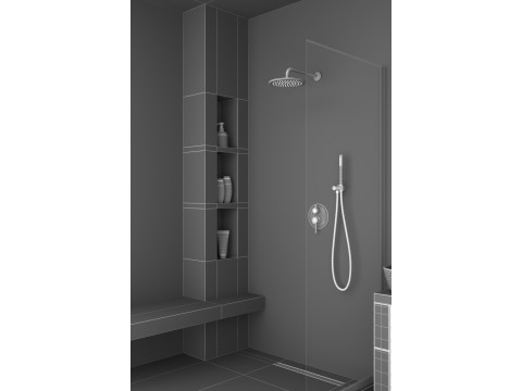 Finished Shower Room Scene 3D Модель