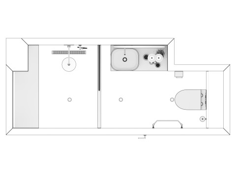 Finished Shower Room Scene 3D Модель