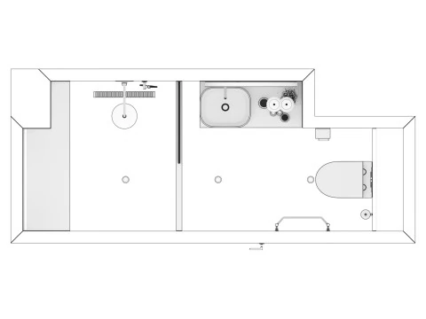Finished Shower Room Scene 3D Model