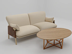 Savannah 沙发桌套装 3D 模型