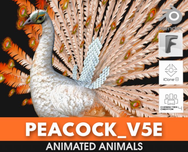 PeacockV5E 3D Модель .c4d .max .obj .3ds .fbx .stl .blend 