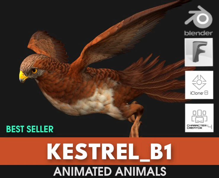 KestrelB1 3D Model .c4d .max .obj .3ds .fbx .stl .blend 