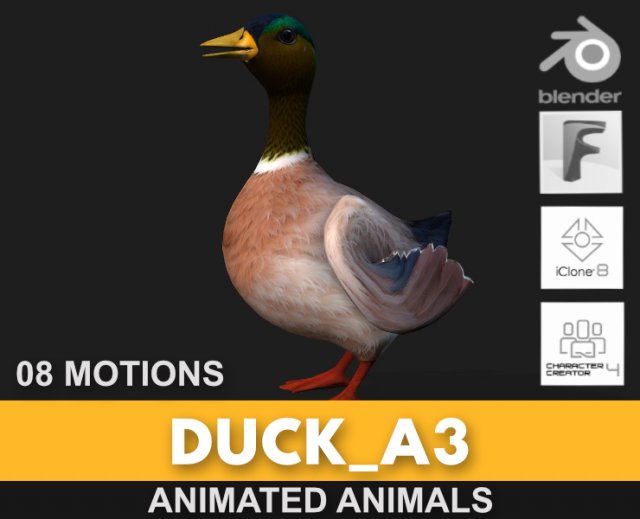 DuckA3 Modelo 3D .c4d .max .obj .3ds .fbx .stl .blend 