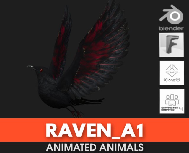 RavenA1 3D Model .c4d .max .obj .3ds .fbx .stl .blend 