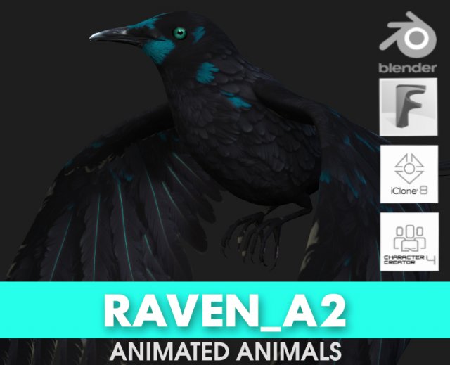 RavenA2 3D Model .c4d .max .obj .3ds .fbx .stl .blend 