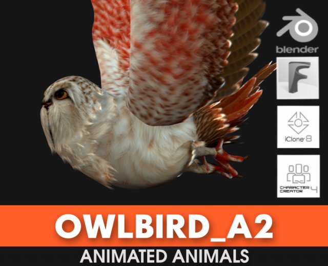 OwlBirdA2 Modello 3D .c4d .max .obj .3ds .fbx .stl .blend 