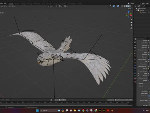 GufoUccelloA3 Modello 3D