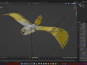 GufoUccelloA4 Modello 3D