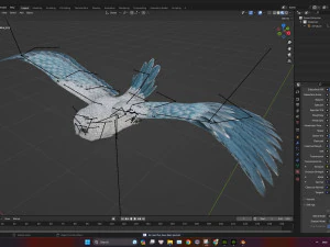 GufoUccelloA5 Modello 3D