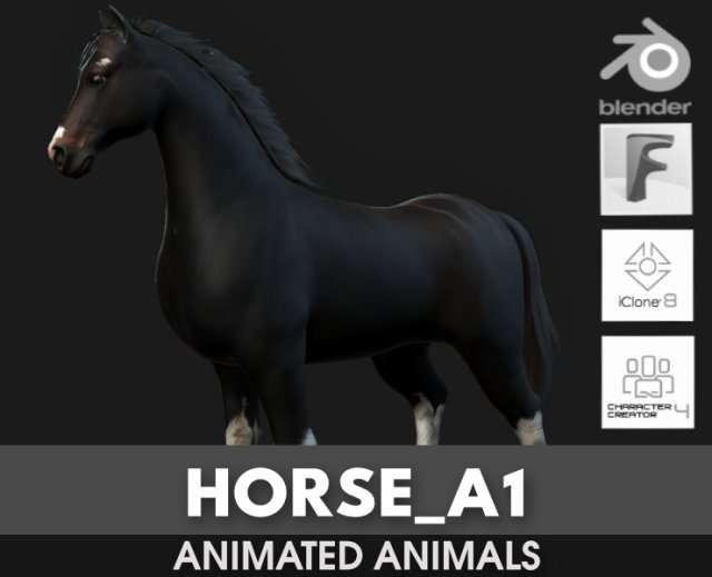 HorseA1 Modelo 3D .c4d .max .obj .3ds .fbx .stl .blend 