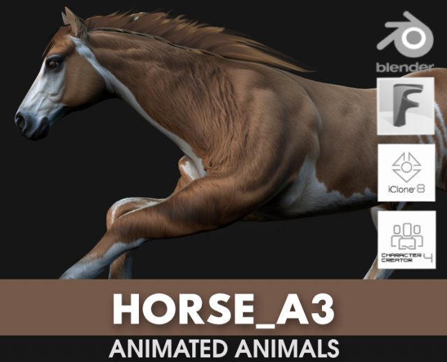 HorseA3 Modelo 3D .c4d .max .obj .3ds .fbx .stl .blend 