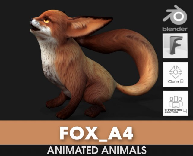 FoxA4 Model 3D .c4d .max .obj .3ds .fbx .stl .blend 