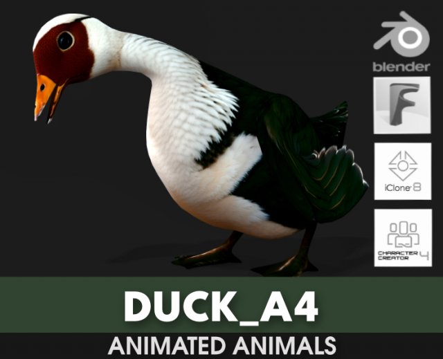 DuckA4 Modelo 3D .c4d .max .obj .3ds .fbx .stl .blend 