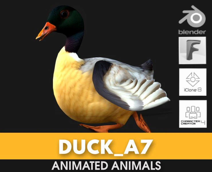 PatoA7 Modelo 3D .c4d .max .obj .3ds .fbx .stl .blend 