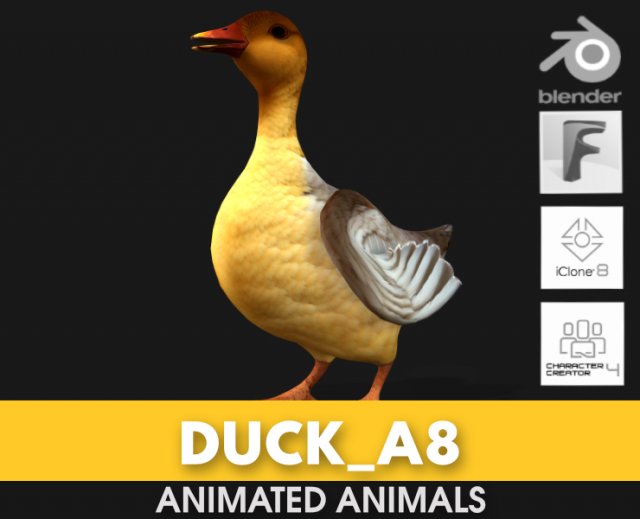 DuckA8 Modelo 3D .c4d .max .obj .3ds .fbx .stl .blend 