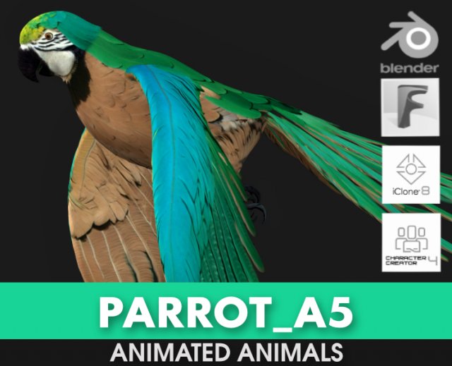 ParrotA5 Modelo 3D .c4d .max .obj .3ds .fbx .stl .blend 