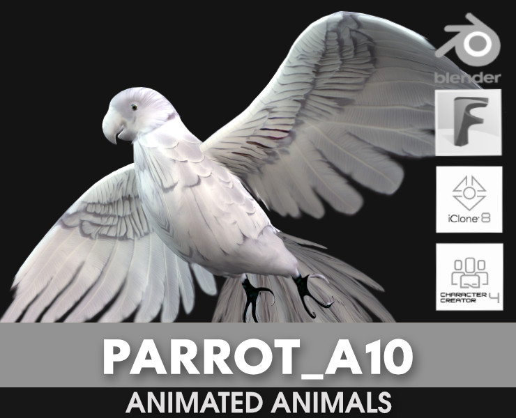 ParrotA10 3D 模型 .c4d .max .obj .3ds .fbx .stl .blend 